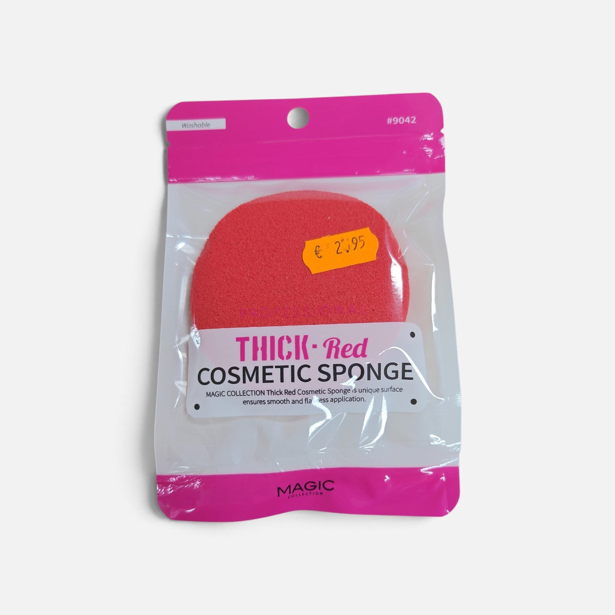 Thick Round Cosmetic Sponge - Red