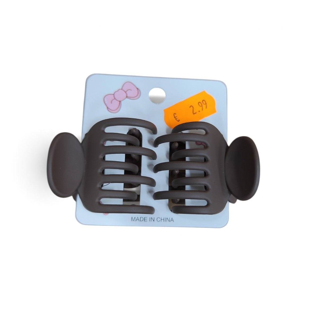 2-Piece Matte Double Hair Claw Clip Set