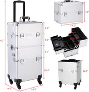 Professional Aluminum 4-in-1 Rolling Makeup Trolley