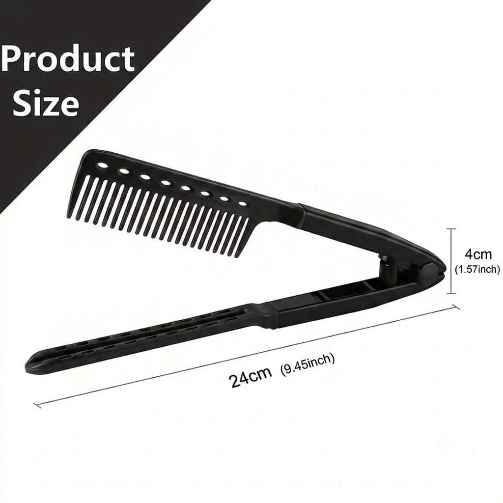 Hair Straightening Comb Clip for Flat Iron Styling