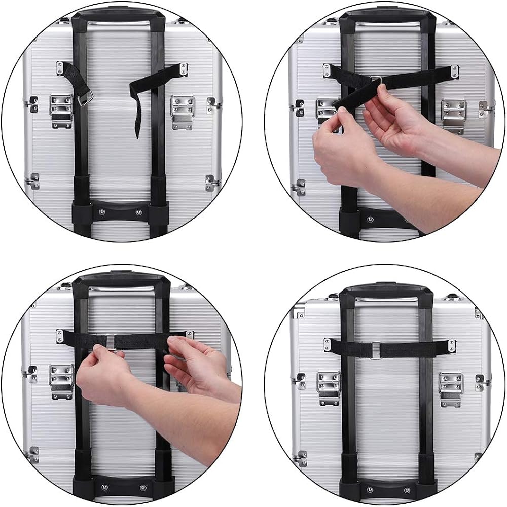 Professional Aluminum 4-in-1 Rolling Makeup Trolley