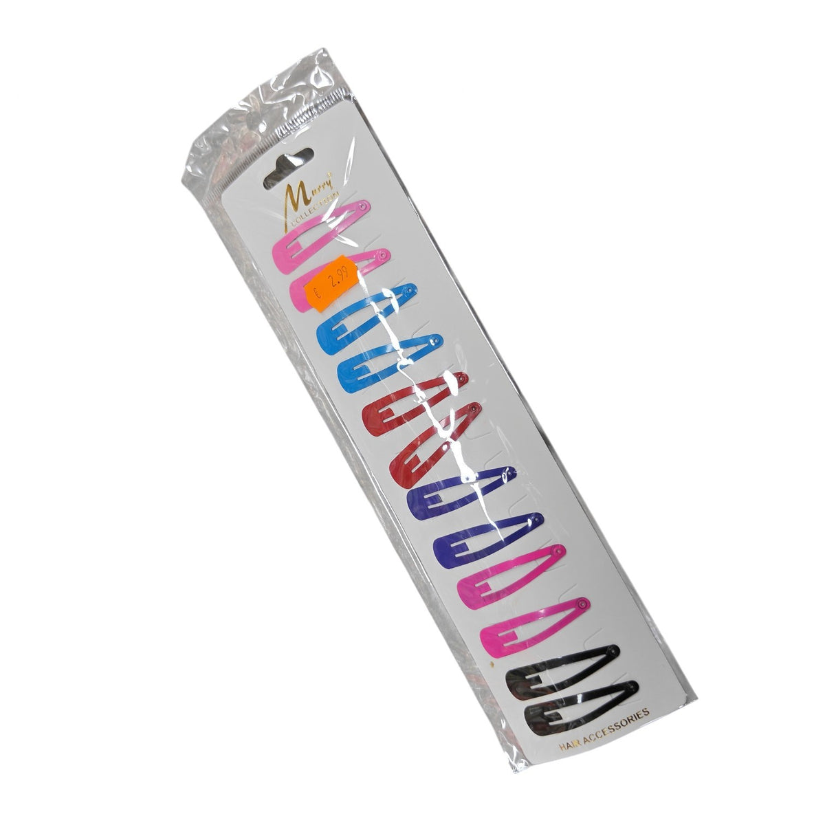 Classic Snap Small Hair Clips Assorted – 12 Pack