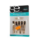 Salon Essentials Metal Double Prong Hair Clips – 10 Pack