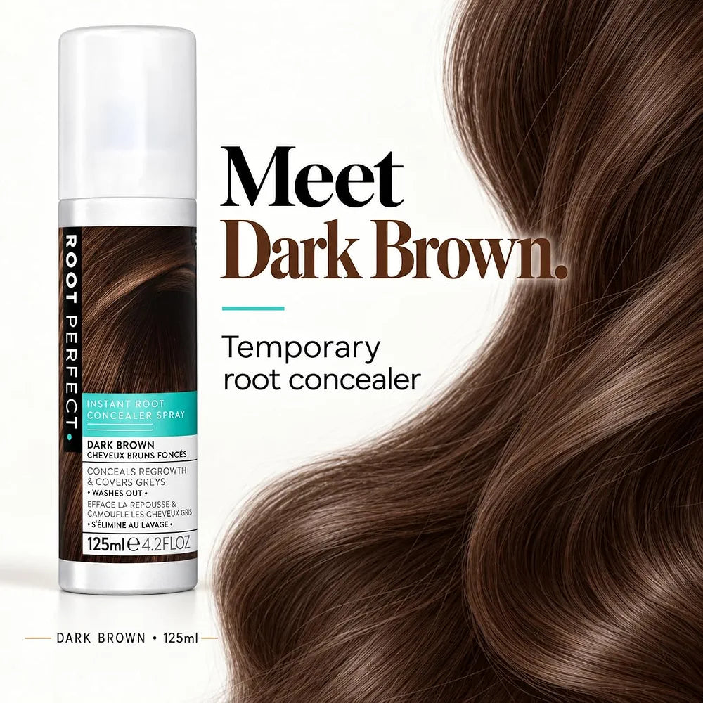 Root Perfect Instant Root Concealer Spray – Dark Brown 125ml