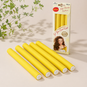 Soft Bendy Rollers 5pcs Yellow