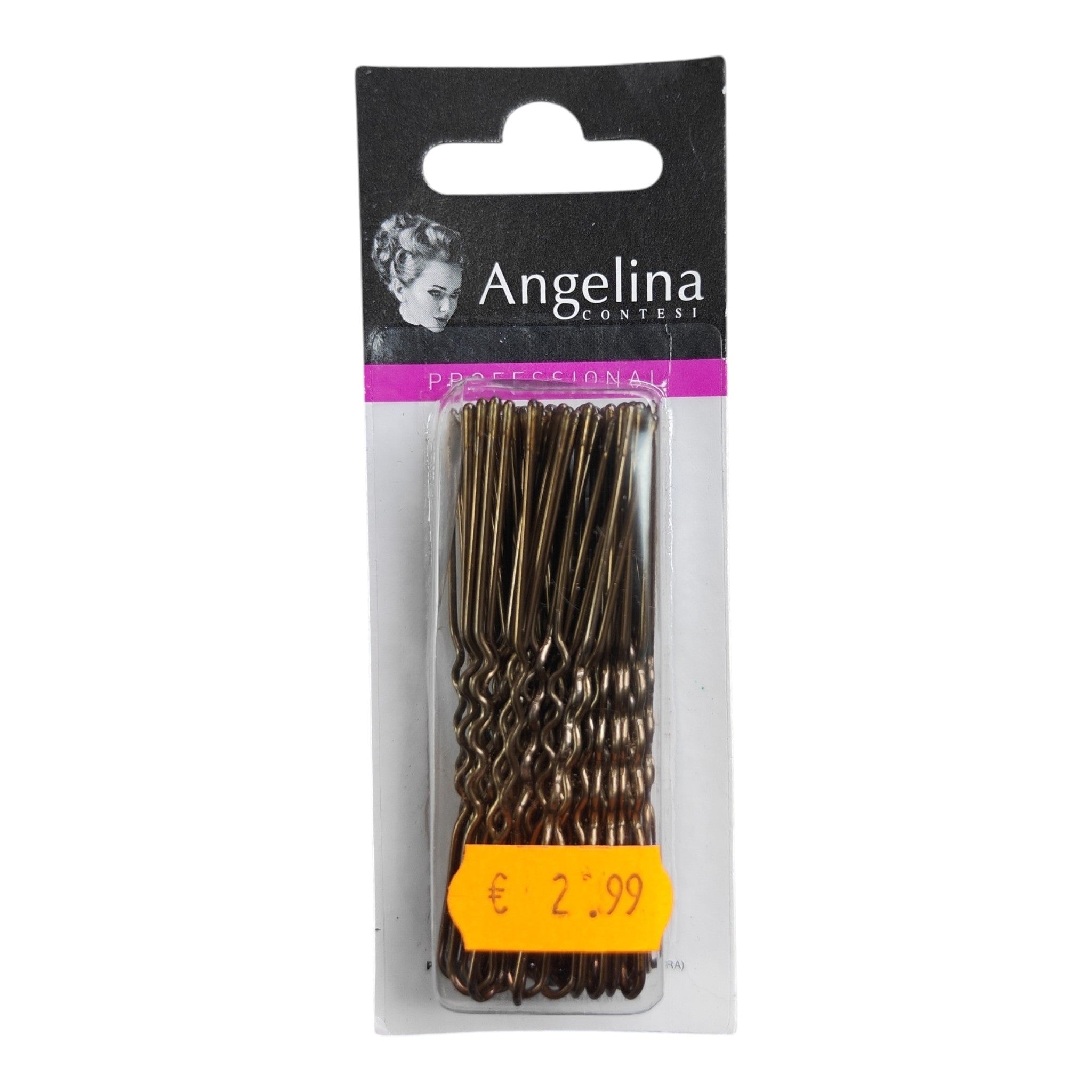 Black Waved Hair pins 70mm 40pcs