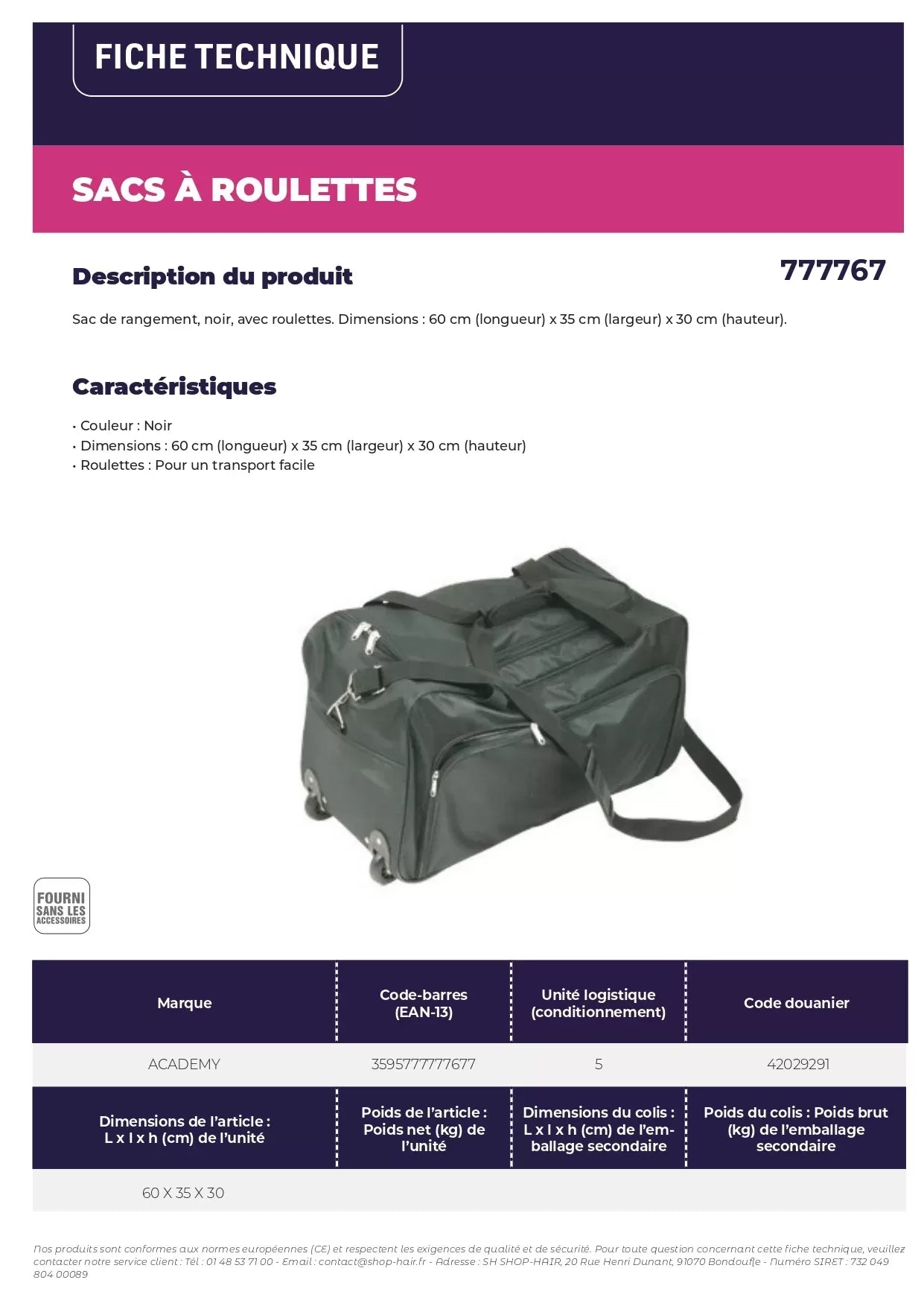 ROLLY-3 Storage Bag with Wheels