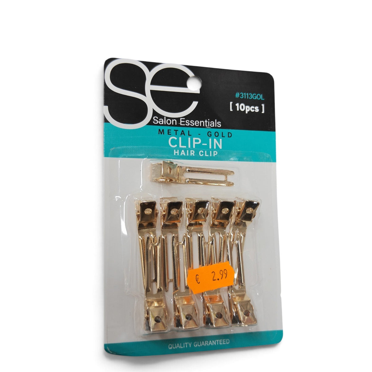 Salon Essentials Metal Clip-In Hair Clips – 10 Pack