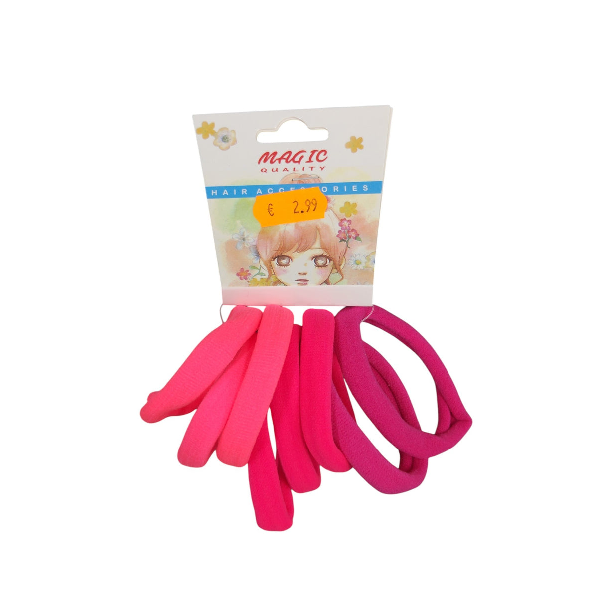 Colourful Soft Elastic Hair Ties Set Medium