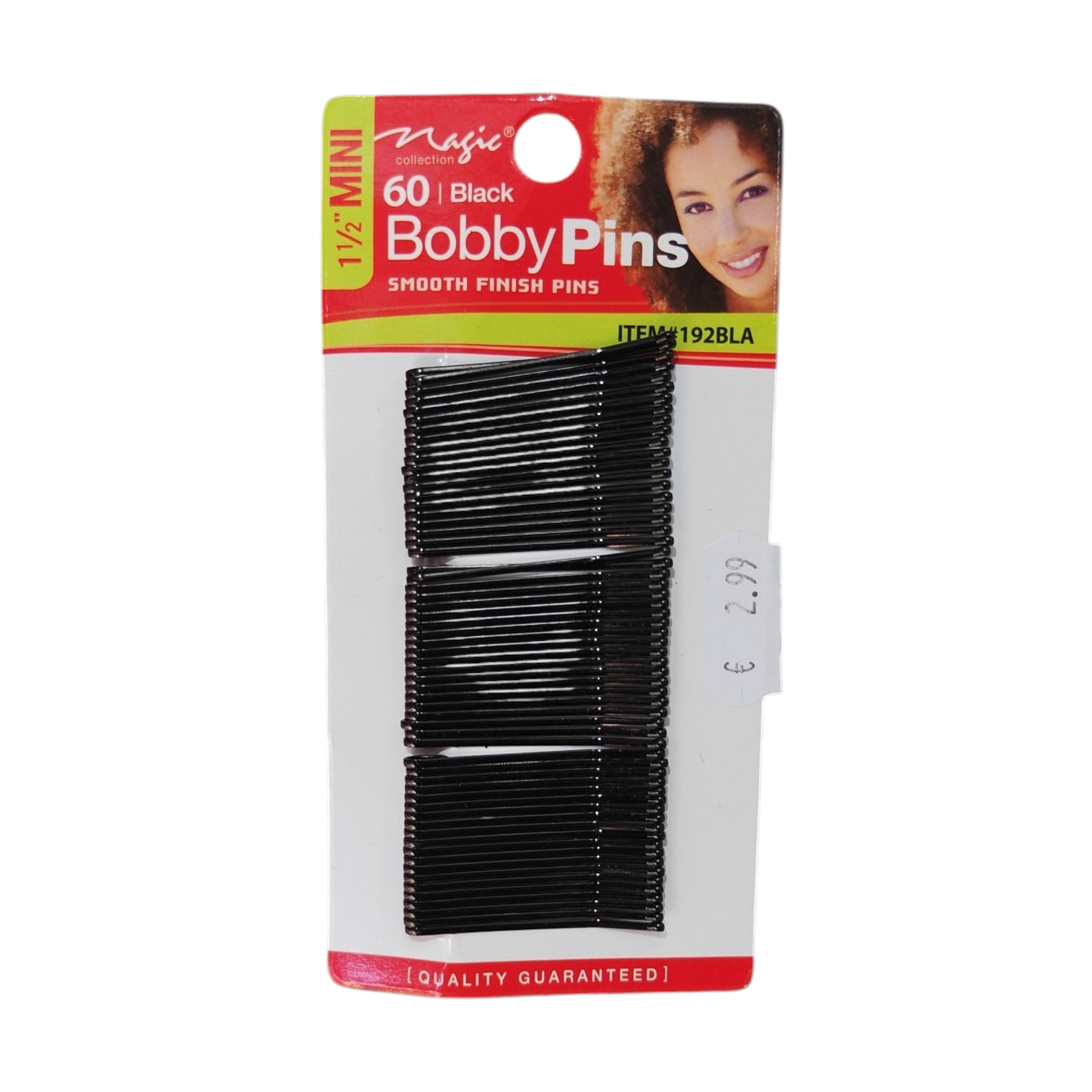 Bobby Pins Black 1 ½" Mini - 60 pcs