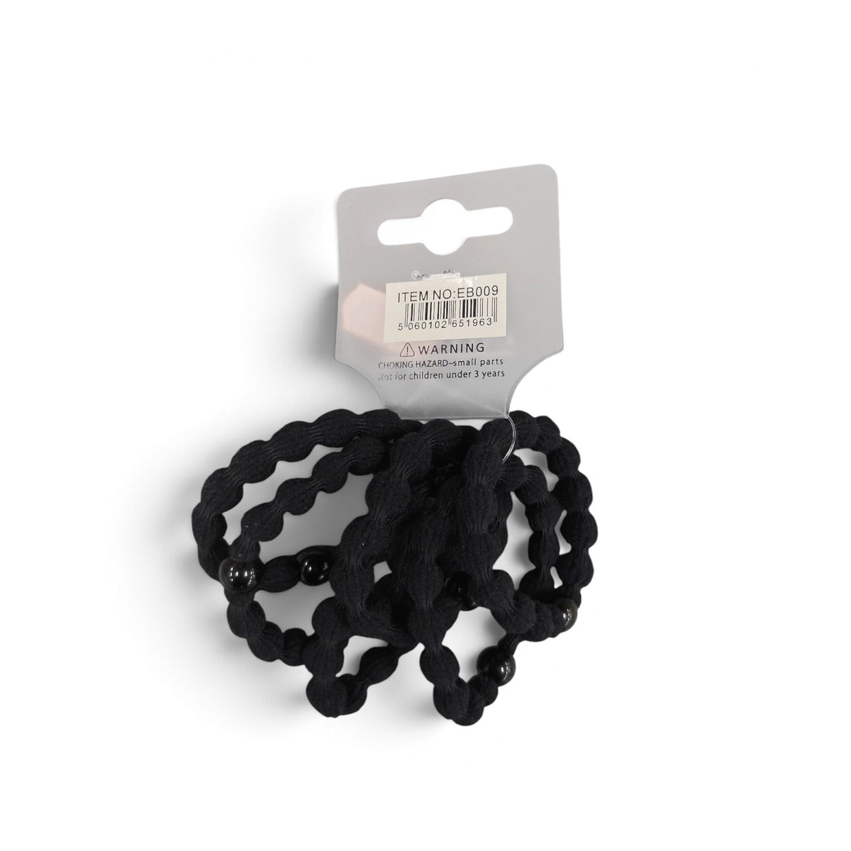 Beaded Wavy Elastic Hair Ties 6 pcs