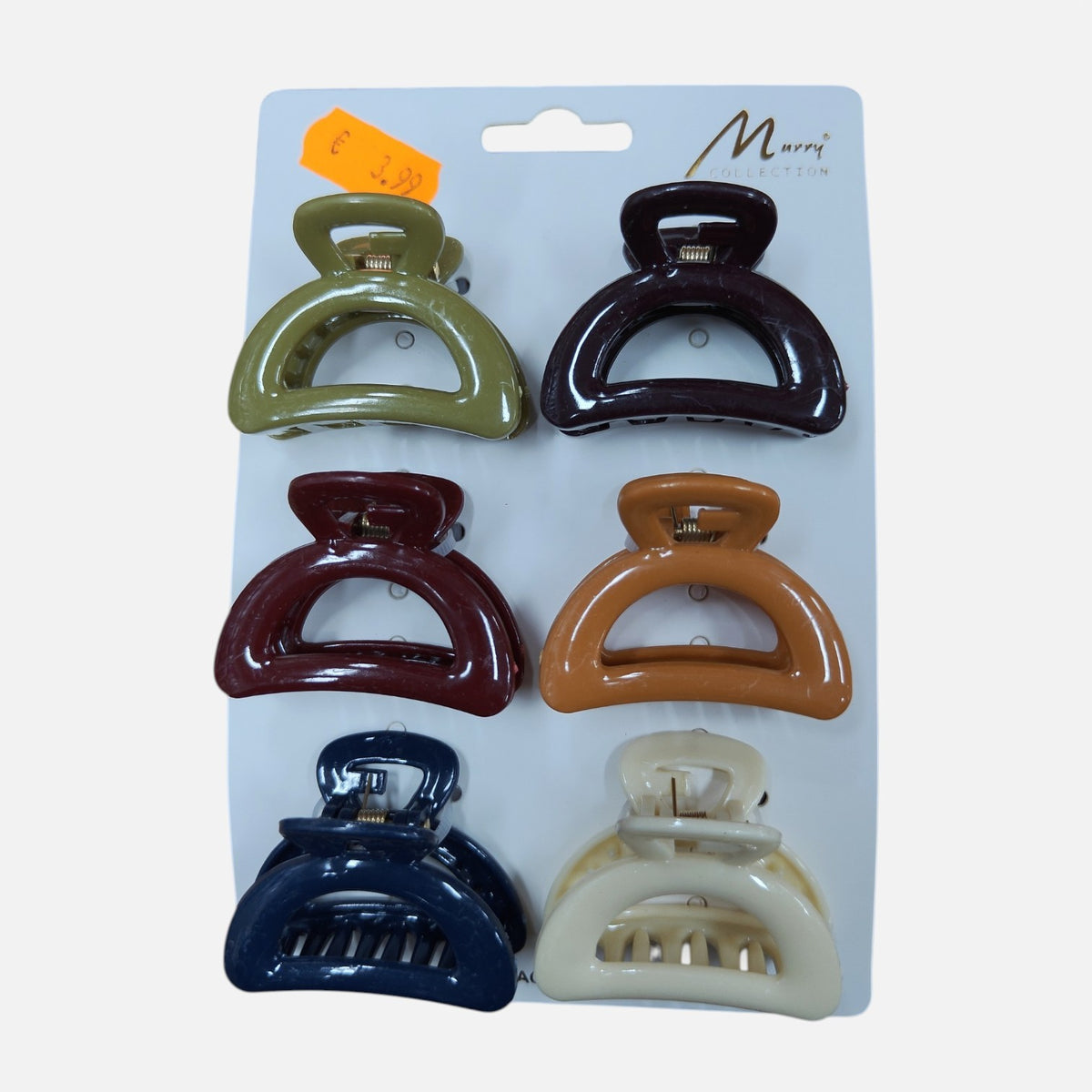 6-Piece Medium Hair Claw Clips