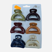 6-Piece Medium Hair Claw Clips