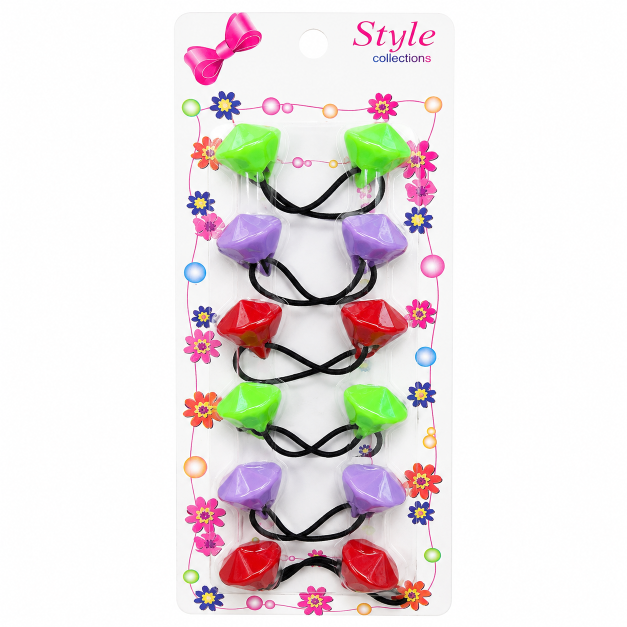 Diamond Hair Bobbles Assorted Colours