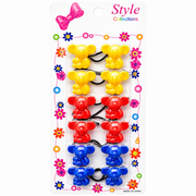 Teddy Bear Hair Bobbles Assorted Colours