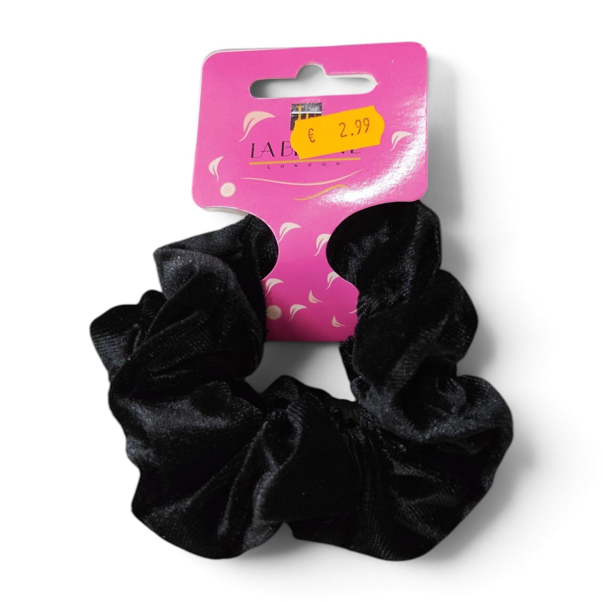 Black Velvet Hair Scrunchie 2 in 1