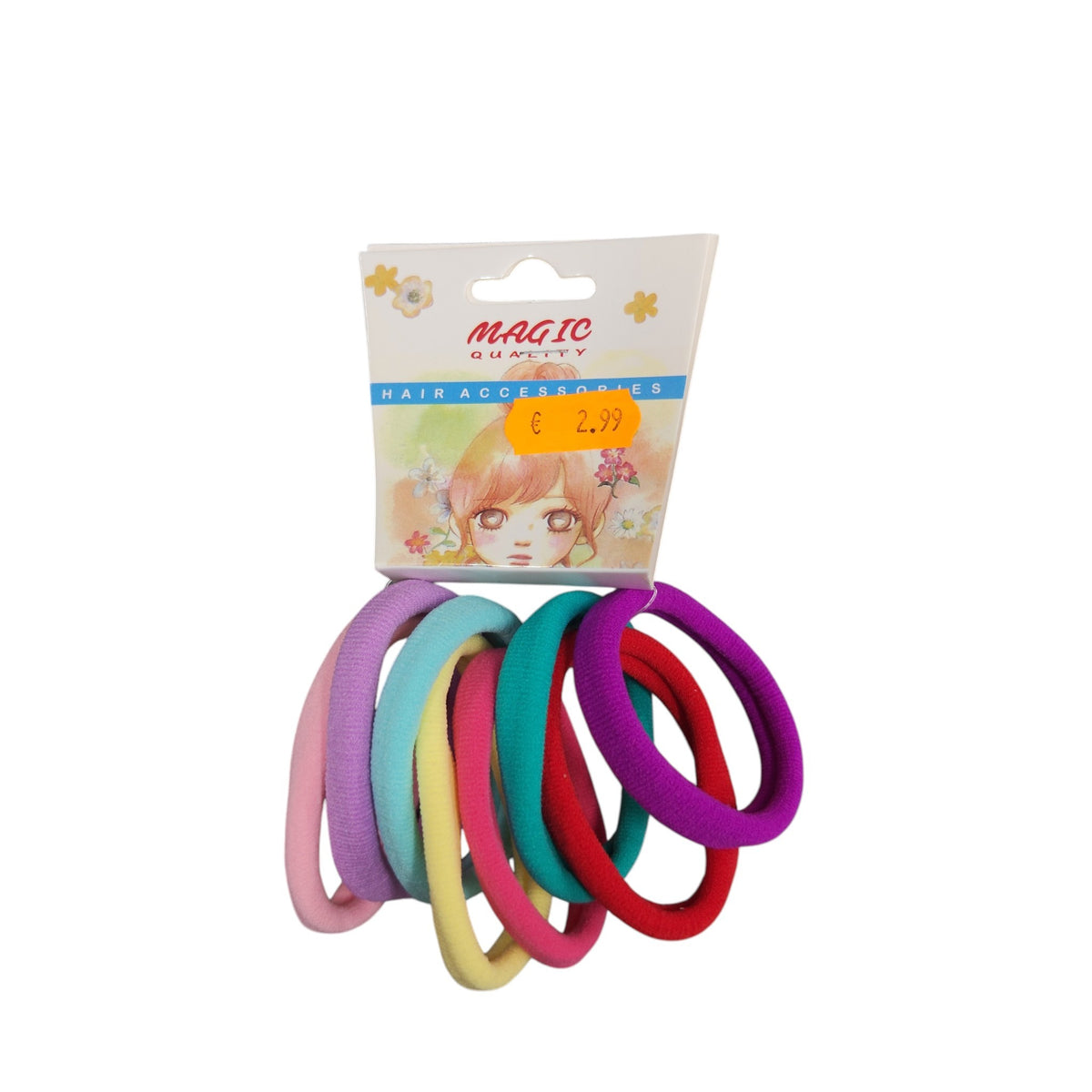 Colourful Soft Elastic Hair Ties Set Medium