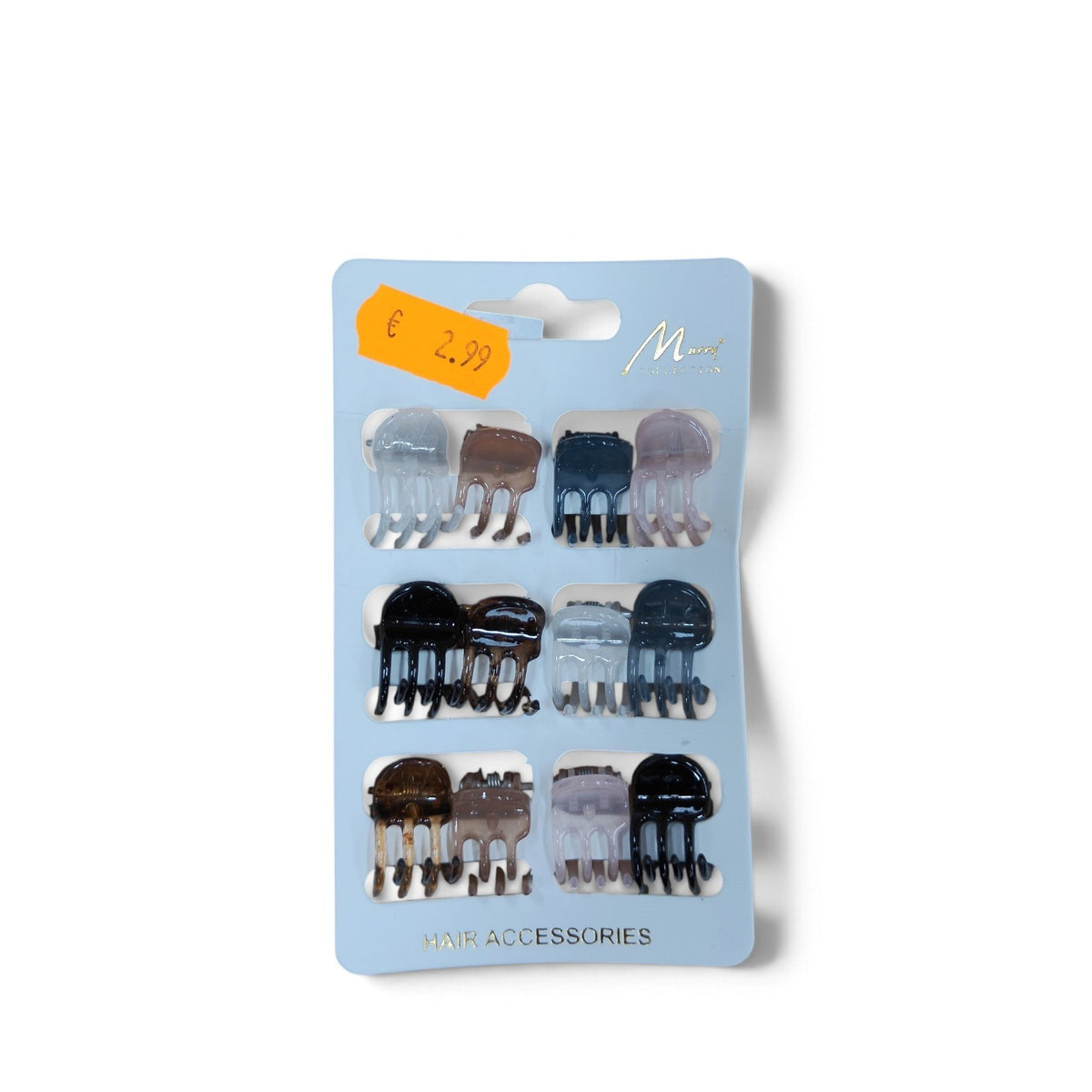12-Piece Mini Hair Claw Clip Set Assorted