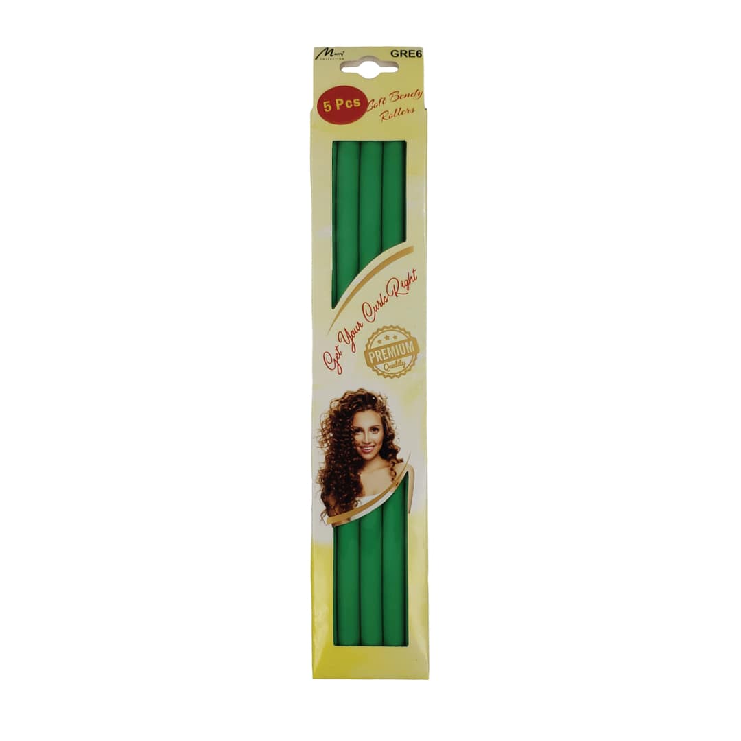 Soft Bendy Rollers 5pcs Green