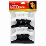 Butterfly Clamps 3" – Black & White 12 pcs