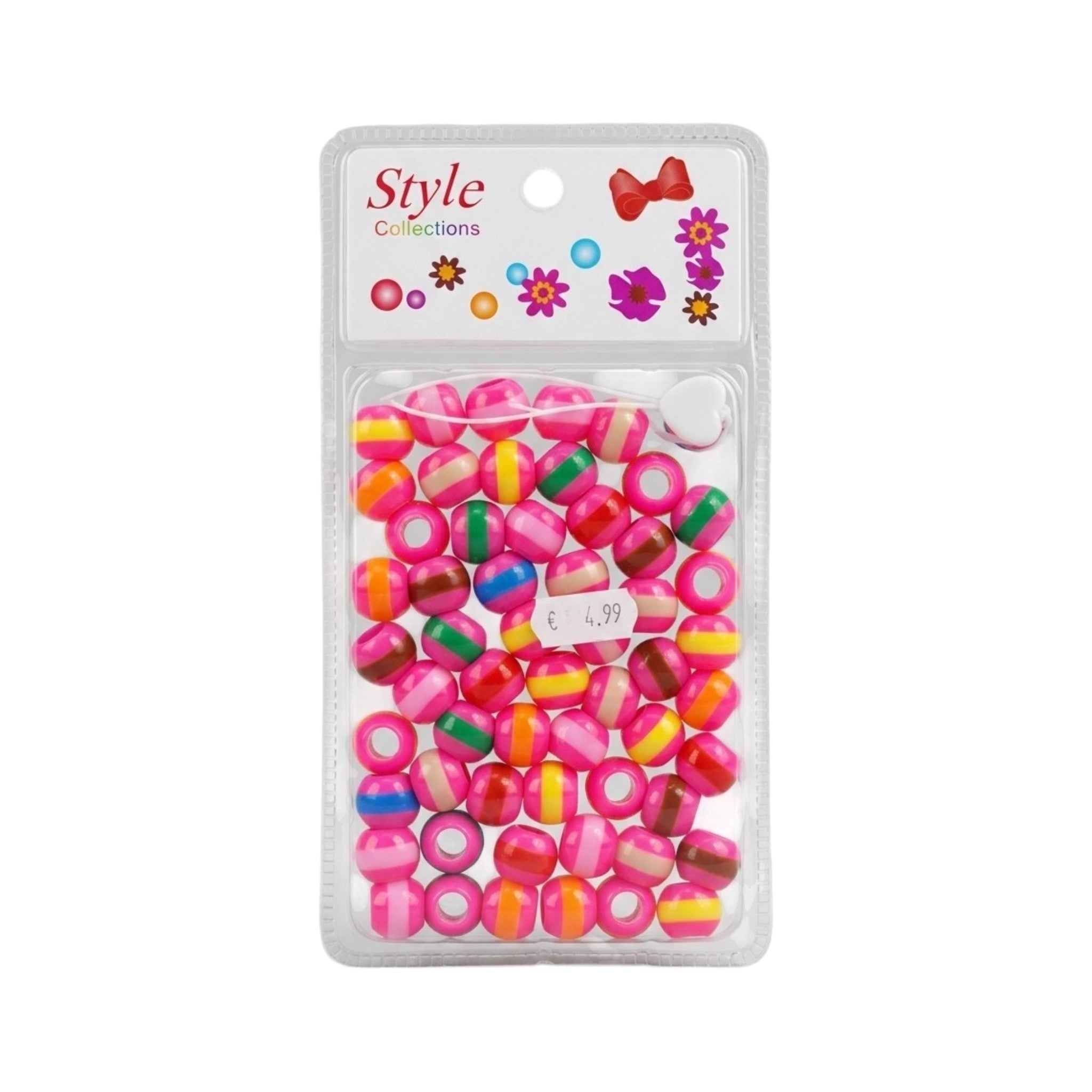 Hair Beads Stripped - Assorted Colors