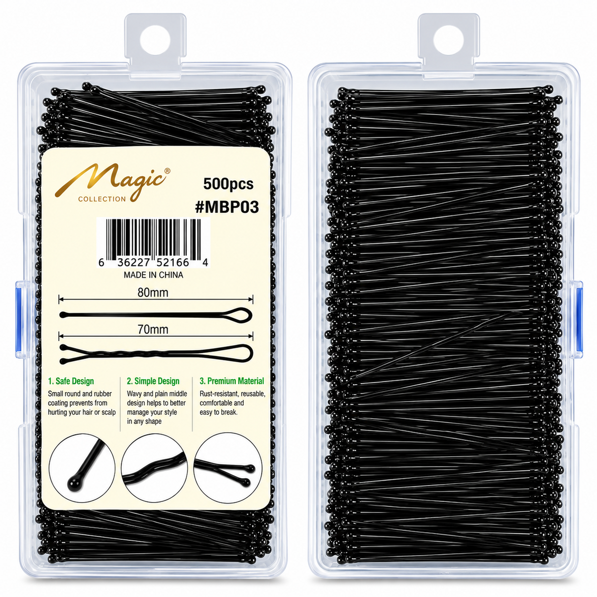 80mm Hair Pins – 500 Pieces