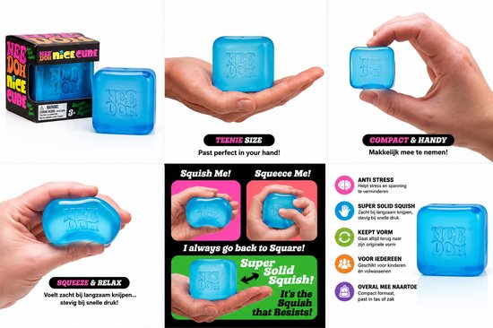 NeeDoh Beautiful Solid Cube Sensory Stress Relief Toy