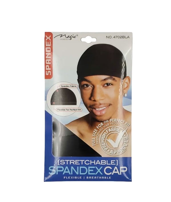 Stretchable Spandex Cap Black