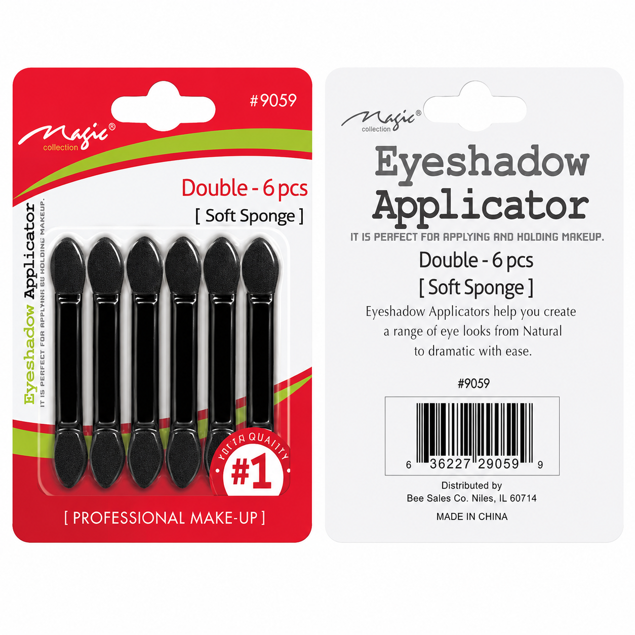 Double Eyeshadow Applicator – Soft Sponge 6 Pieces
