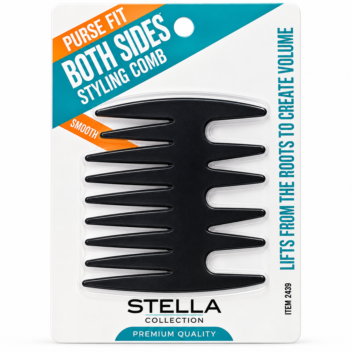 Both Sides Styling Comb – Black