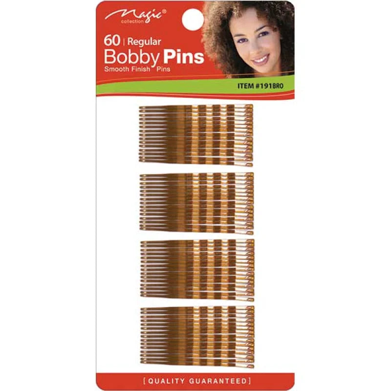 Bobby Pins Black Regular - 60 pcs Bronze