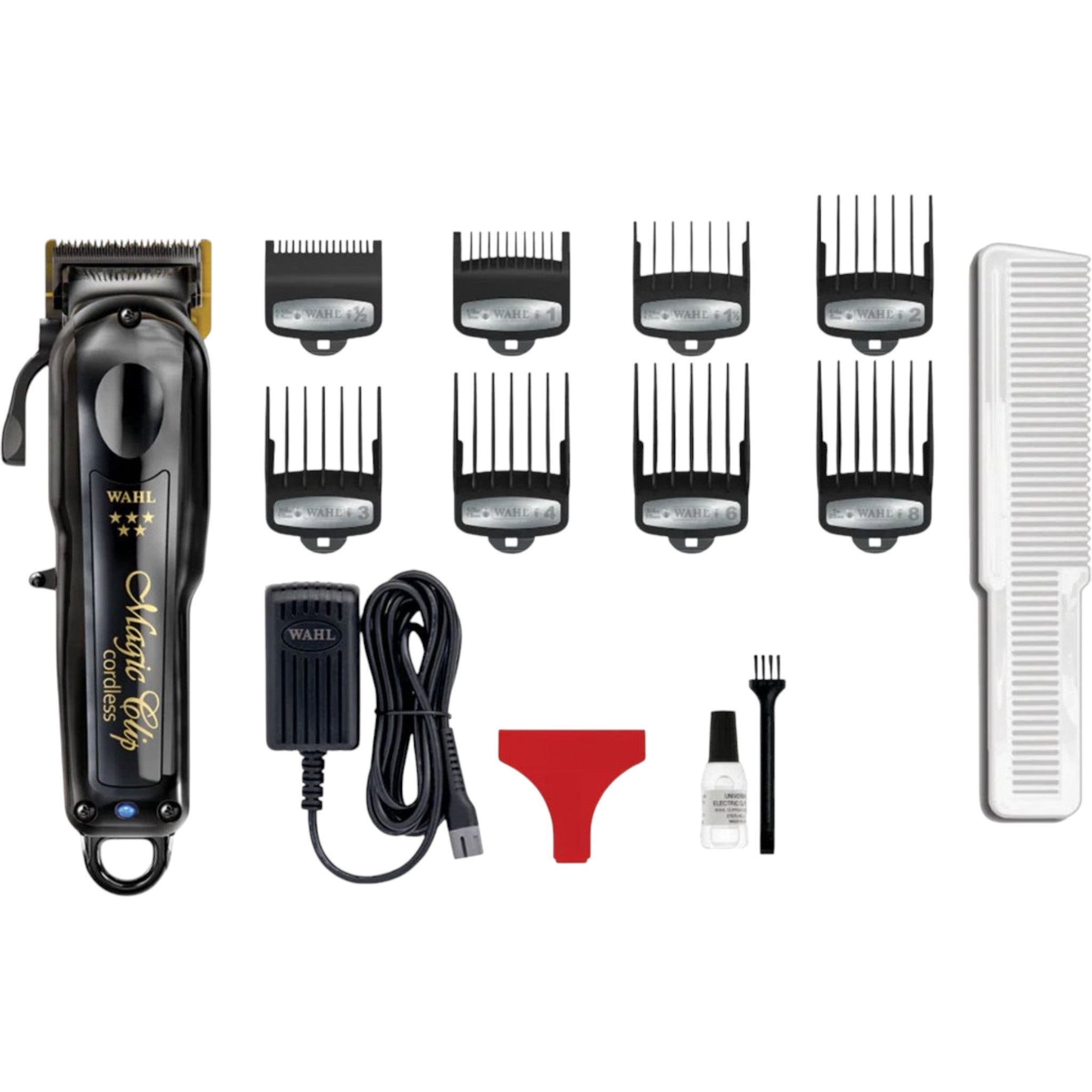 5-Star Magic Clip Cord/Cordless Hair Clipper – Black & Gold