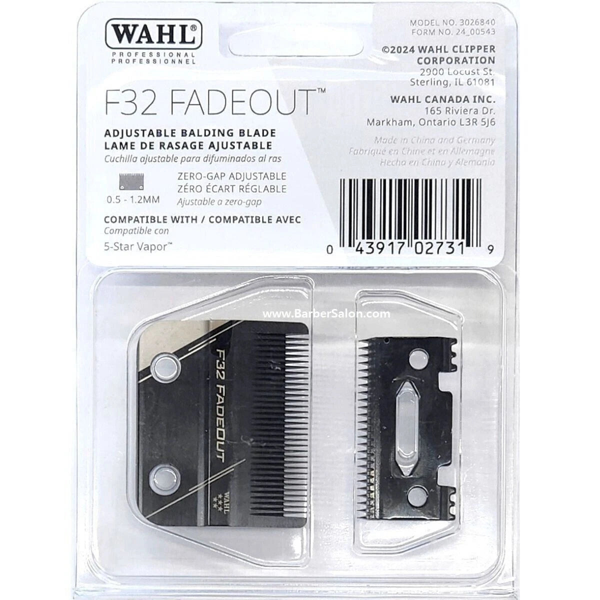 Vapor F32 FadeOut Replacement Blade Set 0.5–1.2 mm