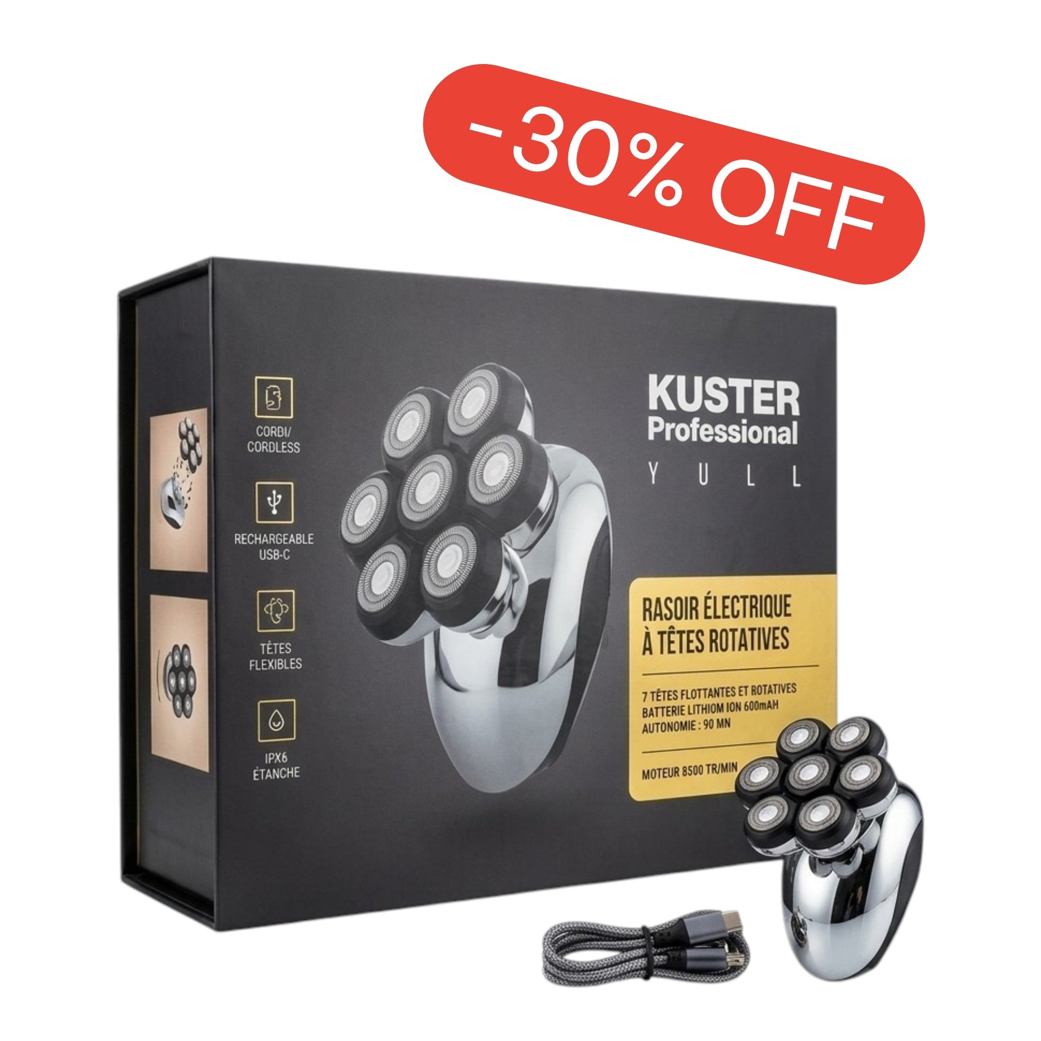 Kuster Professional Yull 7 Head Rotary Shaver