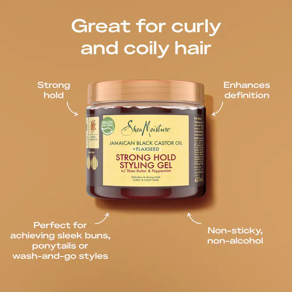 SheaMoisture Jamaican Black Castor Oil + Flaxseed Strong Hold Styling Gel 425g