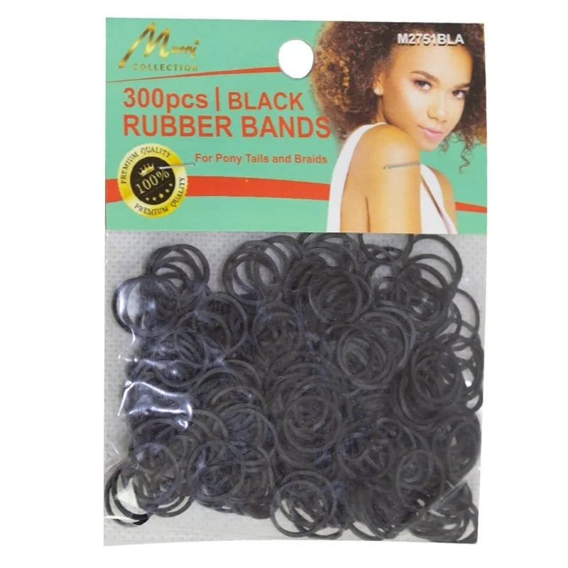 Black Rubber Bands – 300 Pieces