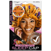X-Large Satin Sleep Cap – Floral Pattern