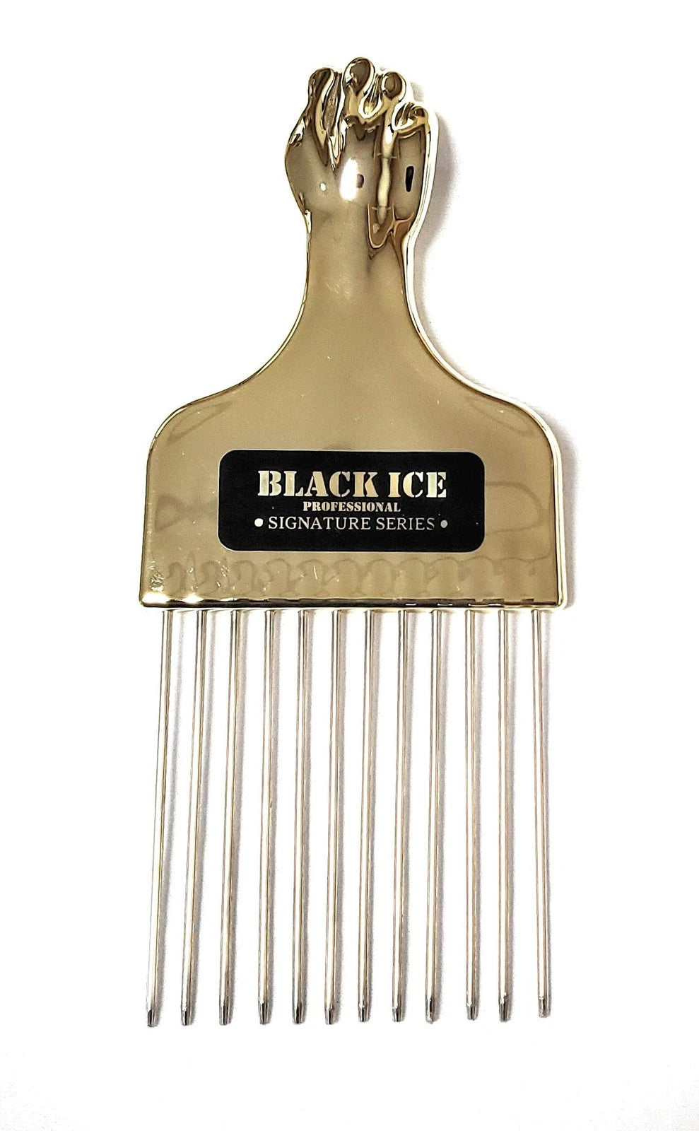 Signature Series Gold Handle Metal Pick Comb