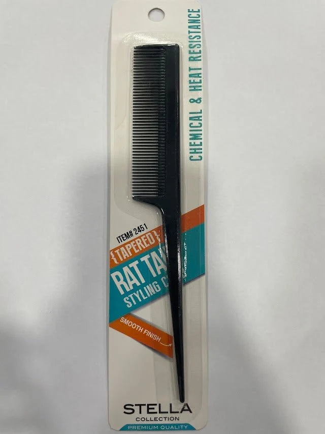 Tapered Rat Tail Styling Comb – Black